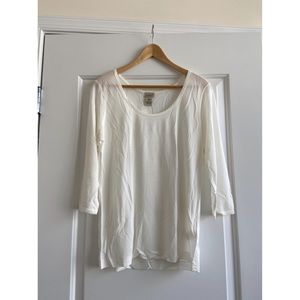 LL Bean 100% Silk Top